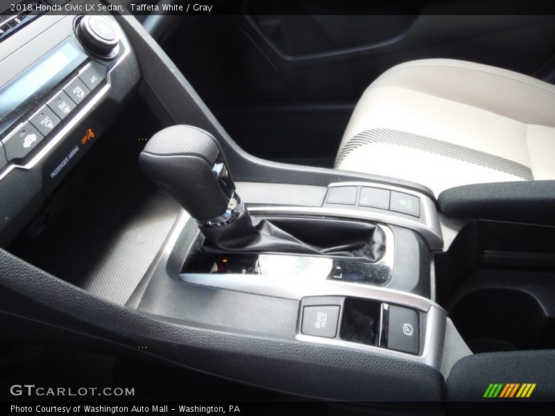 Taffeta White / Gray 2018 Honda Civic LX Sedan
