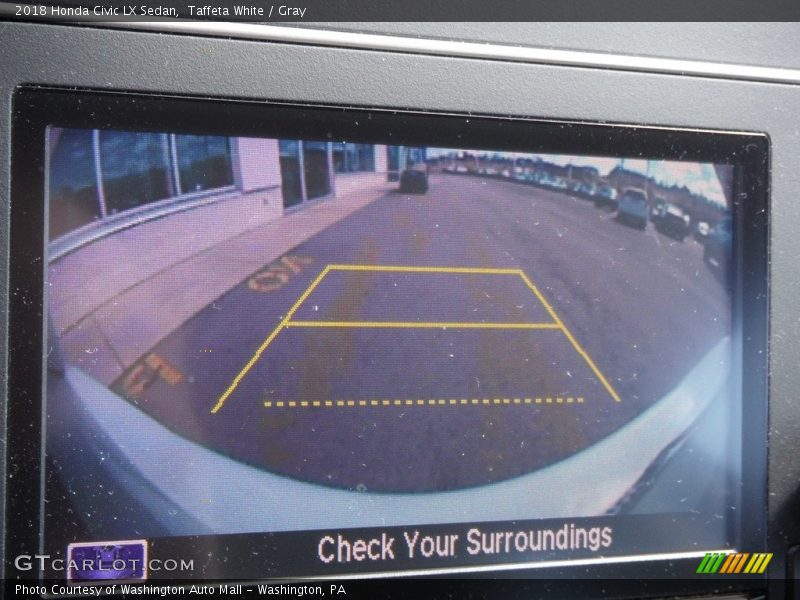 Taffeta White / Gray 2018 Honda Civic LX Sedan