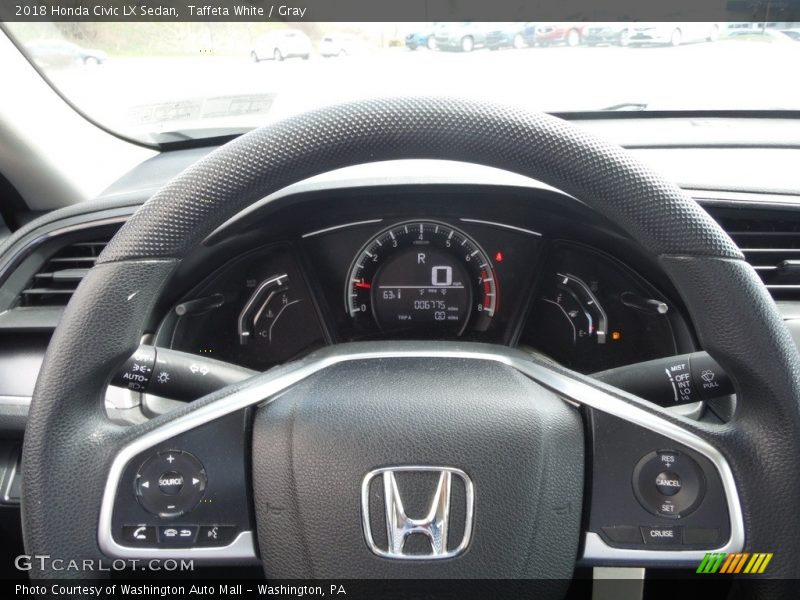 Taffeta White / Gray 2018 Honda Civic LX Sedan
