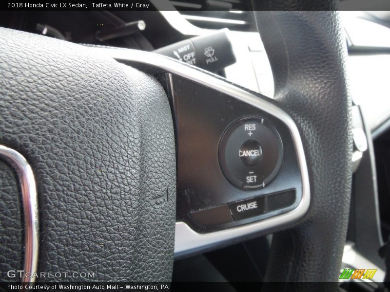 Taffeta White / Gray 2018 Honda Civic LX Sedan