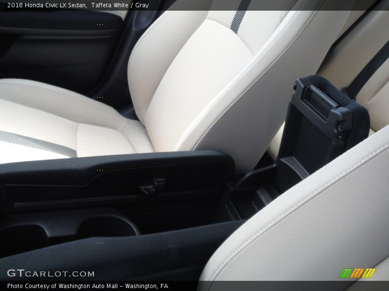 Taffeta White / Gray 2018 Honda Civic LX Sedan