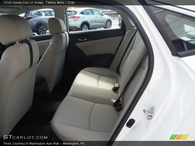 Taffeta White / Gray 2018 Honda Civic LX Sedan