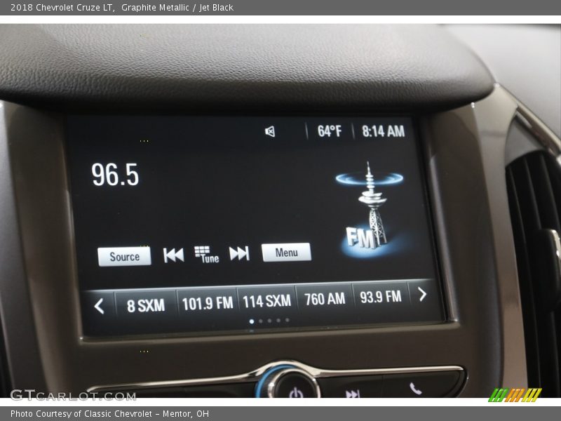 Graphite Metallic / Jet Black 2018 Chevrolet Cruze LT