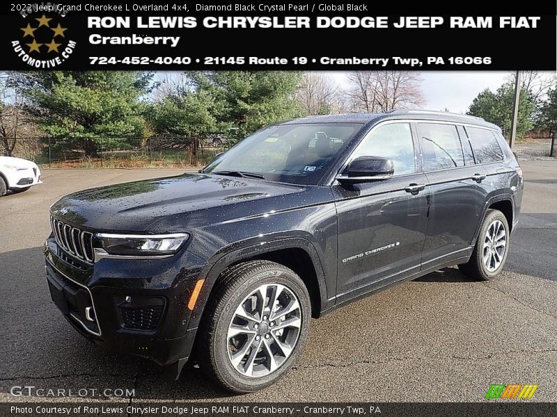 Diamond Black Crystal Pearl / Global Black 2022 Jeep Grand Cherokee L Overland 4x4