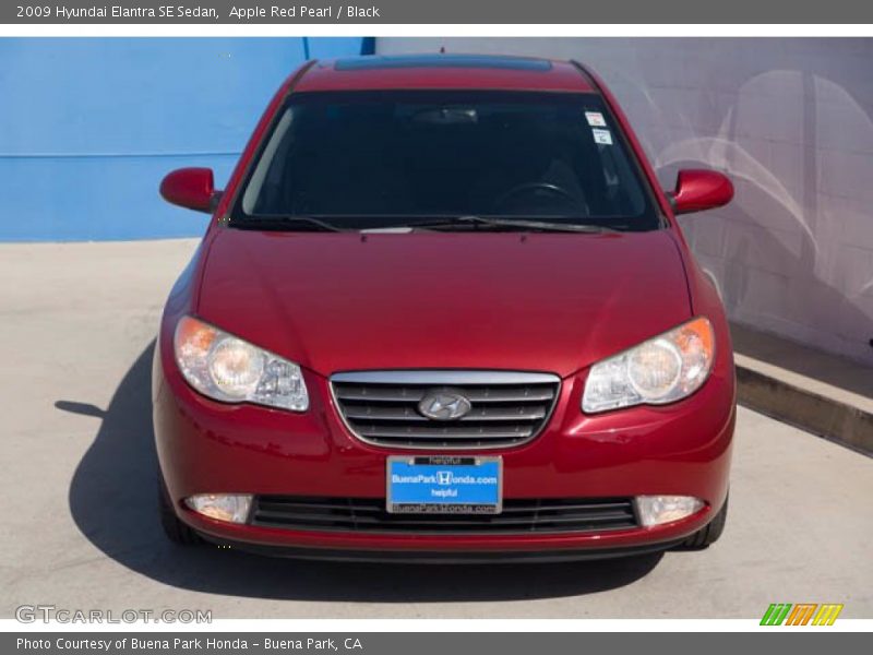 Apple Red Pearl / Black 2009 Hyundai Elantra SE Sedan