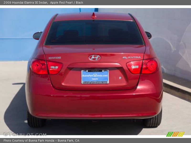 Apple Red Pearl / Black 2009 Hyundai Elantra SE Sedan