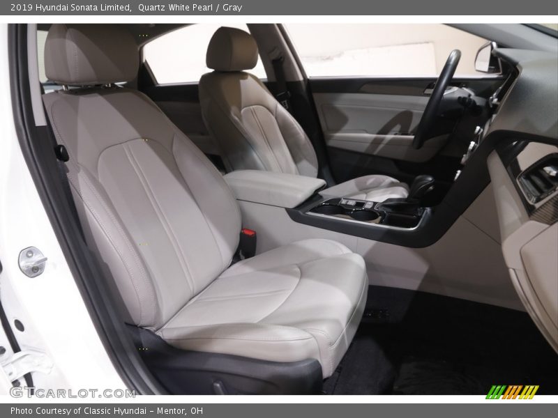 Quartz White Pearl / Gray 2019 Hyundai Sonata Limited
