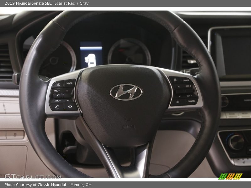 Scarlet Red / Gray 2019 Hyundai Sonata SEL