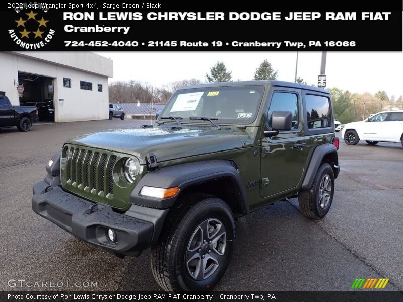 Sarge Green / Black 2022 Jeep Wrangler Sport 4x4
