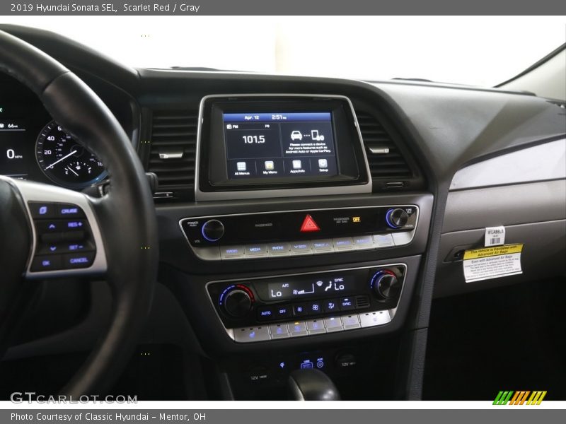Scarlet Red / Gray 2019 Hyundai Sonata SEL
