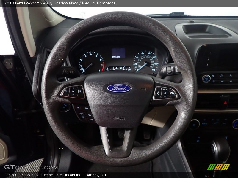 Shadow Black / Medium Light Stone 2018 Ford EcoSport S 4WD