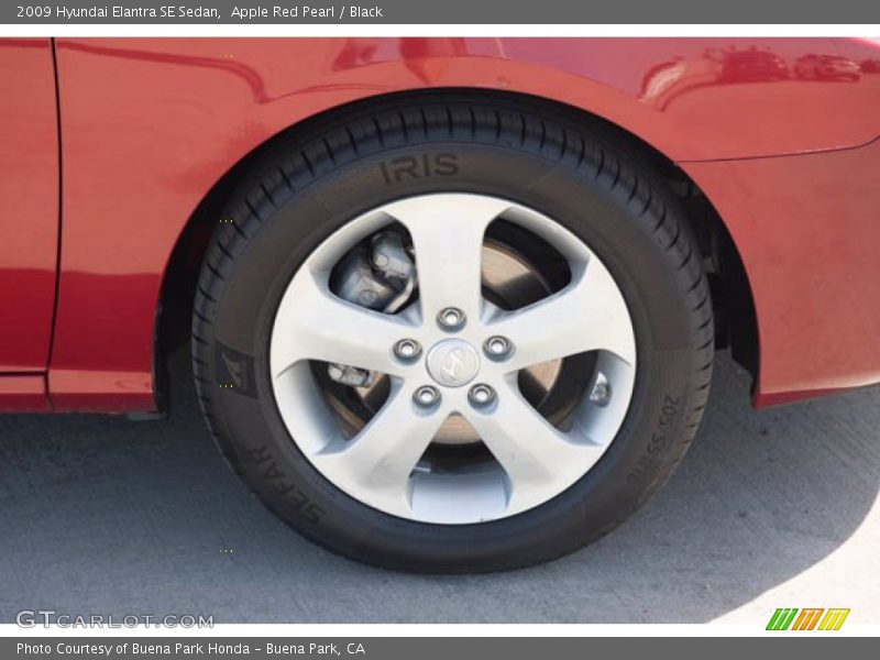 Apple Red Pearl / Black 2009 Hyundai Elantra SE Sedan