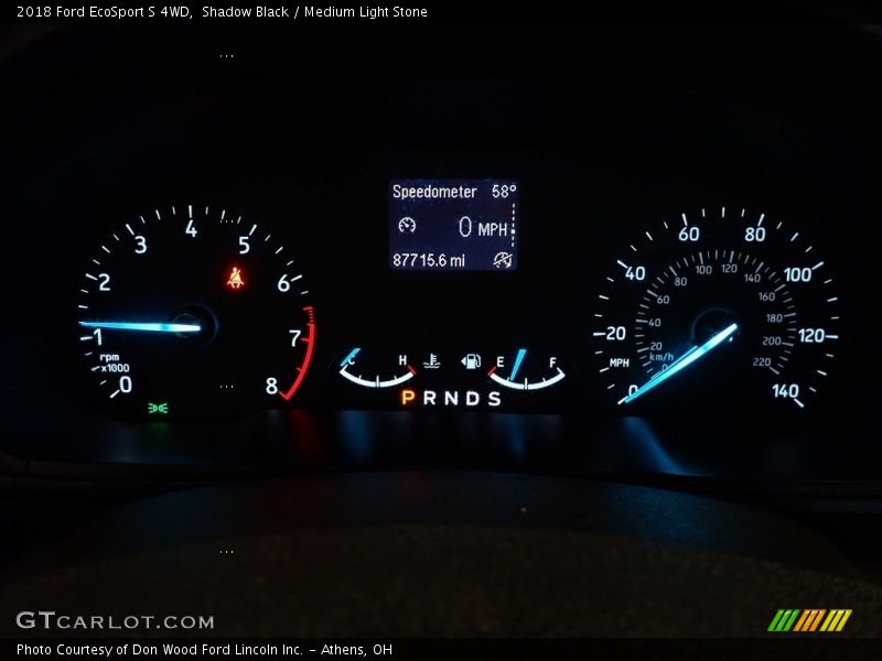 Shadow Black / Medium Light Stone 2018 Ford EcoSport S 4WD