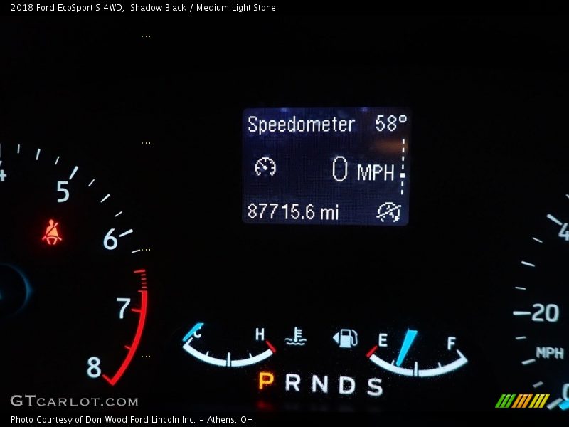 Shadow Black / Medium Light Stone 2018 Ford EcoSport S 4WD