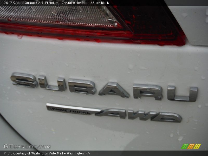 Crystal White Pearl / Slate Black 2017 Subaru Outback 2.5i Premium