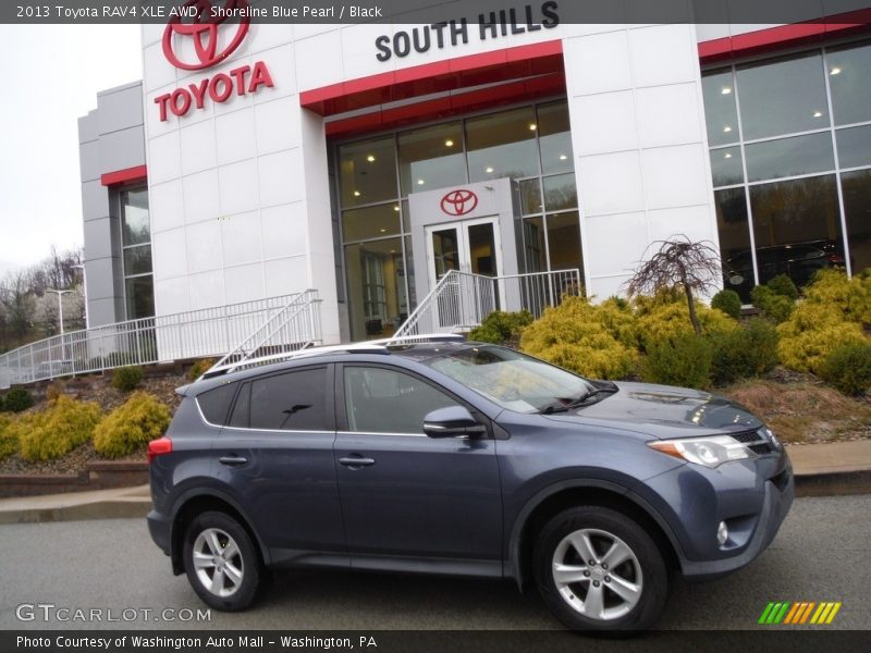 Shoreline Blue Pearl / Black 2013 Toyota RAV4 XLE AWD