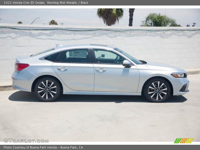 Morning Mist Metallic / Black 2022 Honda Civic EX Sedan