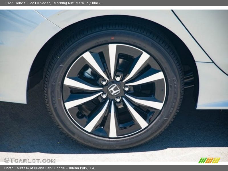 Morning Mist Metallic / Black 2022 Honda Civic EX Sedan