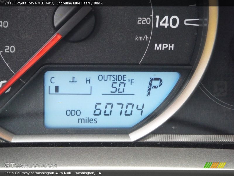 Shoreline Blue Pearl / Black 2013 Toyota RAV4 XLE AWD