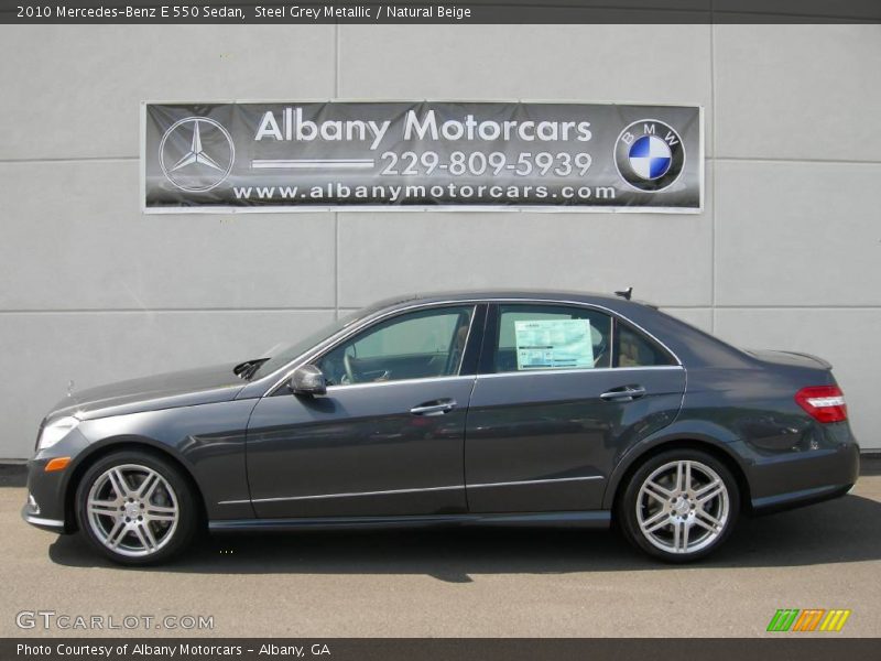 Steel Grey Metallic / Natural Beige 2010 Mercedes-Benz E 550 Sedan