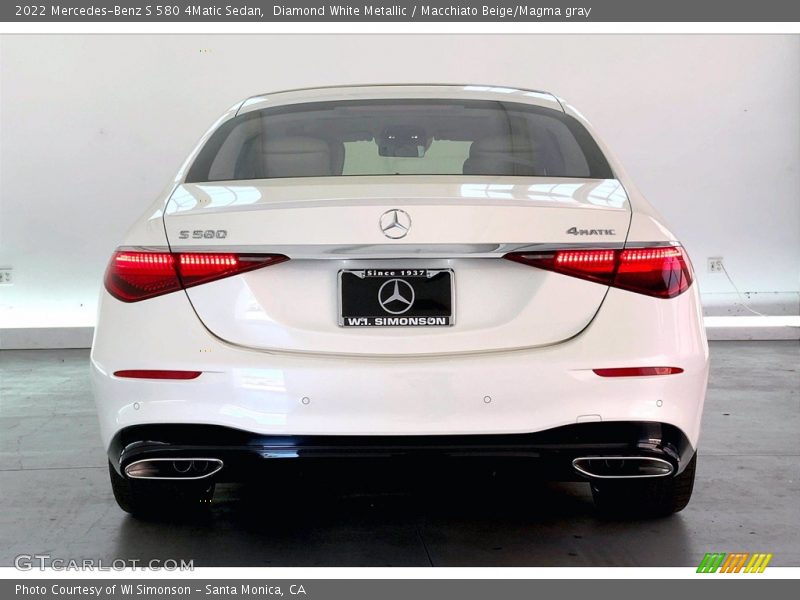 Diamond White Metallic / Macchiato Beige/Magma gray 2022 Mercedes-Benz S 580 4Matic Sedan