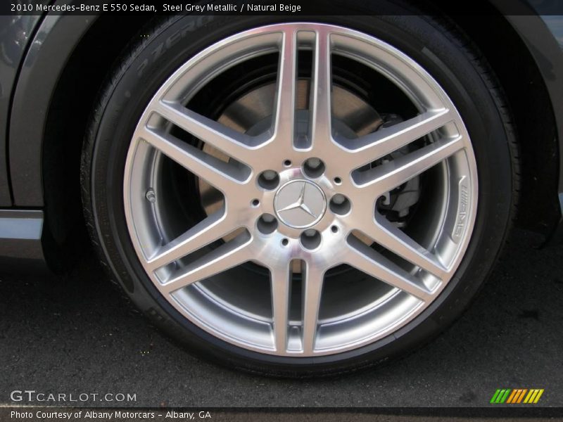 Steel Grey Metallic / Natural Beige 2010 Mercedes-Benz E 550 Sedan
