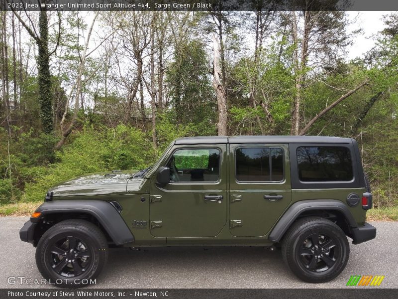 Sarge Green / Black 2022 Jeep Wrangler Unlimited Sport Altitude 4x4