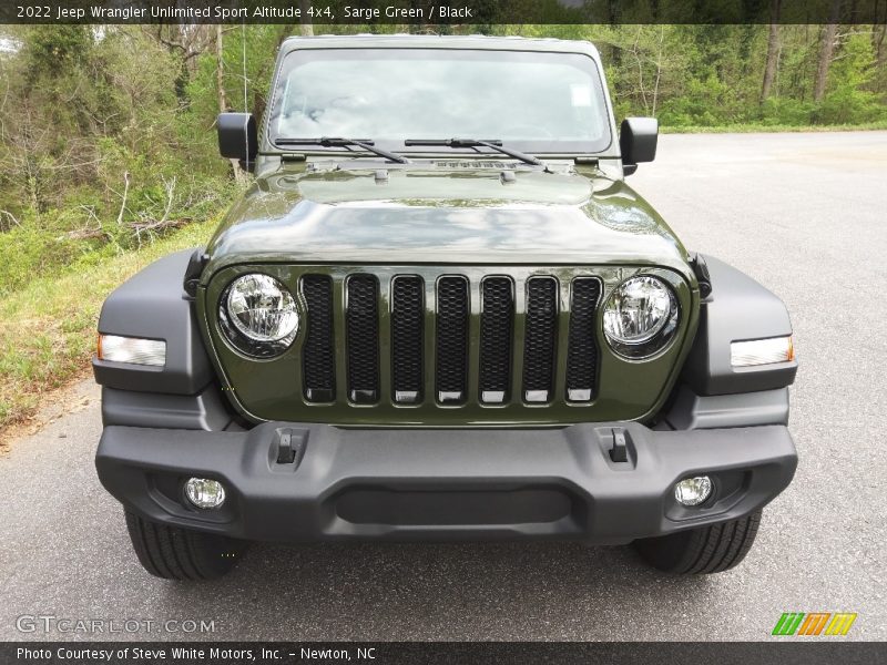 Sarge Green / Black 2022 Jeep Wrangler Unlimited Sport Altitude 4x4