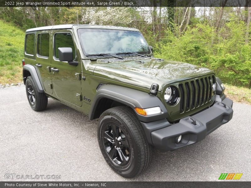 Sarge Green / Black 2022 Jeep Wrangler Unlimited Sport Altitude 4x4