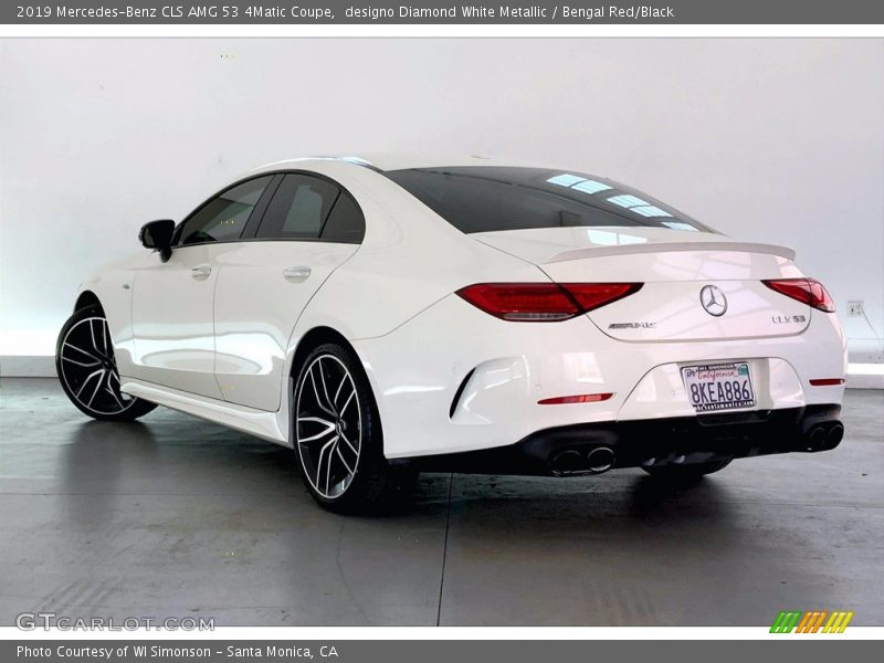 designo Diamond White Metallic / Bengal Red/Black 2019 Mercedes-Benz CLS AMG 53 4Matic Coupe