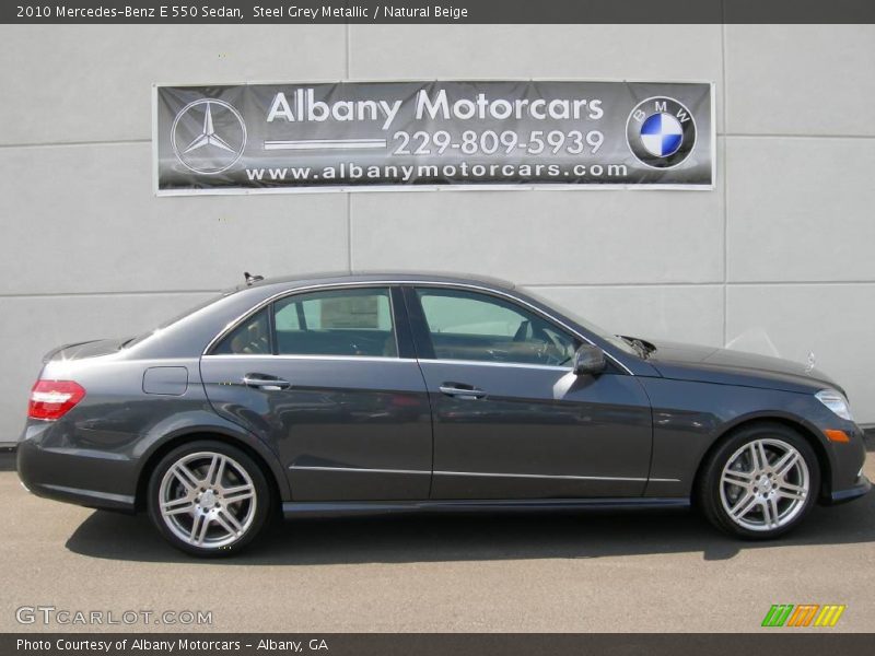 Steel Grey Metallic / Natural Beige 2010 Mercedes-Benz E 550 Sedan