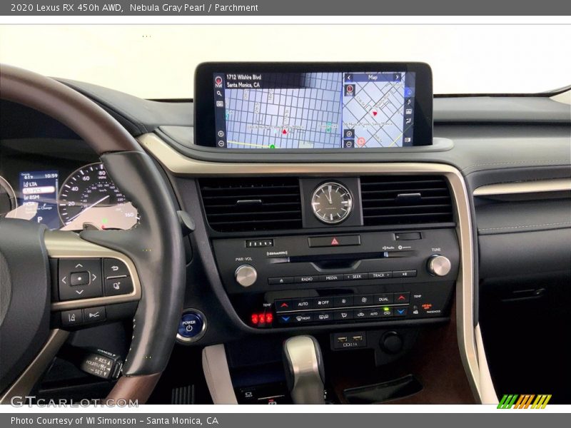 Controls of 2020 RX 450h AWD