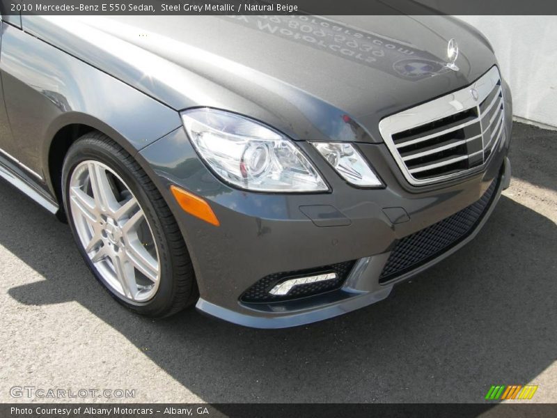 Steel Grey Metallic / Natural Beige 2010 Mercedes-Benz E 550 Sedan