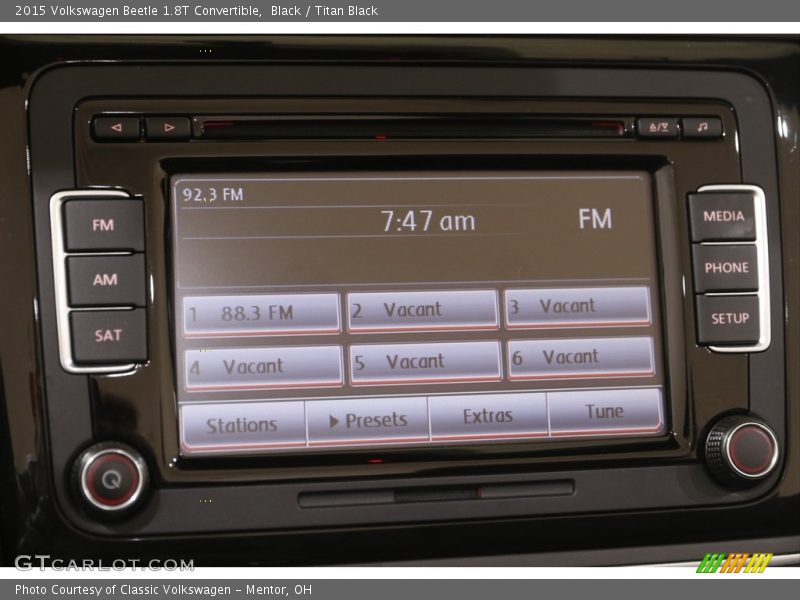 Audio System of 2015 Beetle 1.8T Convertible