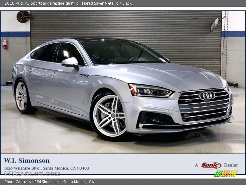 Florett Silver Metallic / Black 2018 Audi A5 Sportback Prestige quattro