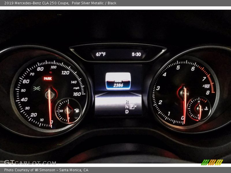 Polar Silver Metallic / Black 2019 Mercedes-Benz CLA 250 Coupe