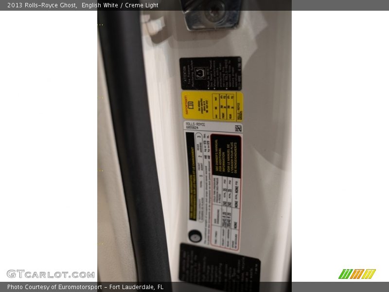 English White / Creme Light 2013 Rolls-Royce Ghost