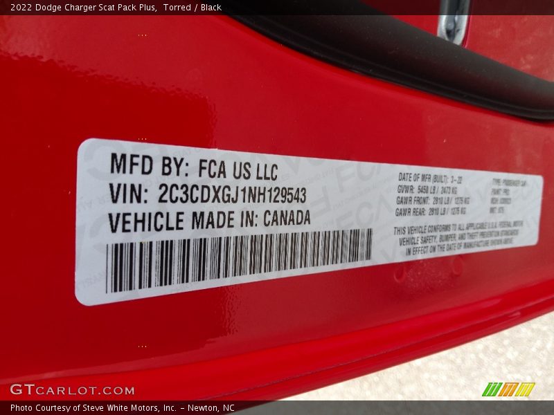 Torred / Black 2022 Dodge Charger Scat Pack Plus