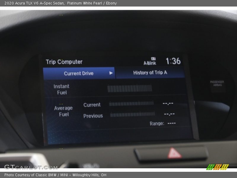 Platinum White Pearl / Ebony 2020 Acura TLX V6 A-Spec Sedan
