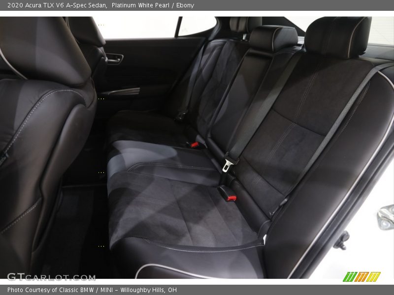 Platinum White Pearl / Ebony 2020 Acura TLX V6 A-Spec Sedan
