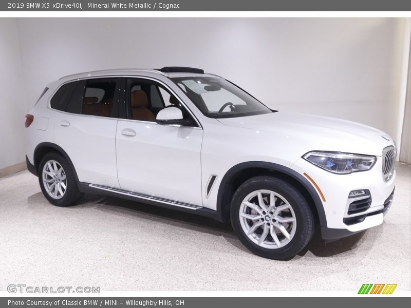 Mineral White Metallic / Cognac 2019 BMW X5 xDrive40i
