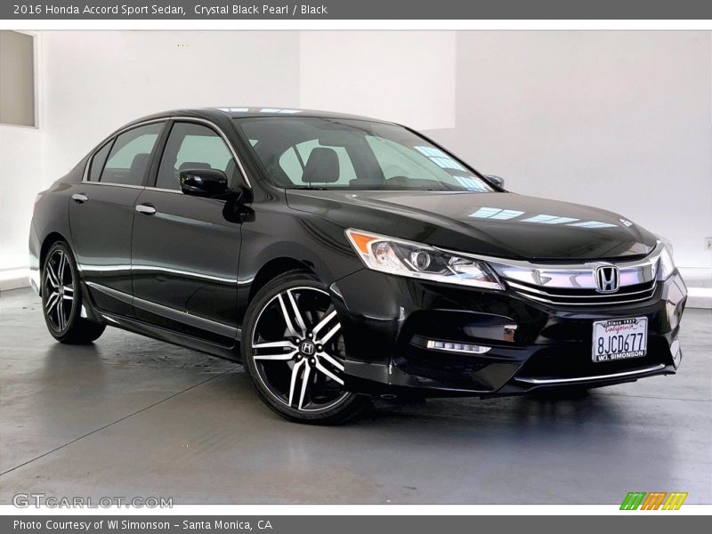 Crystal Black Pearl / Black 2016 Honda Accord Sport Sedan