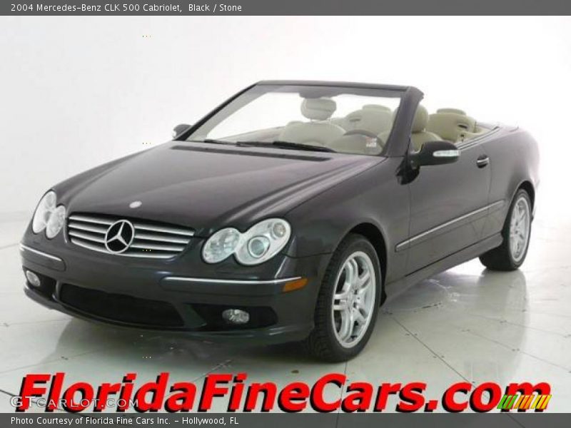 Black / Stone 2004 Mercedes-Benz CLK 500 Cabriolet