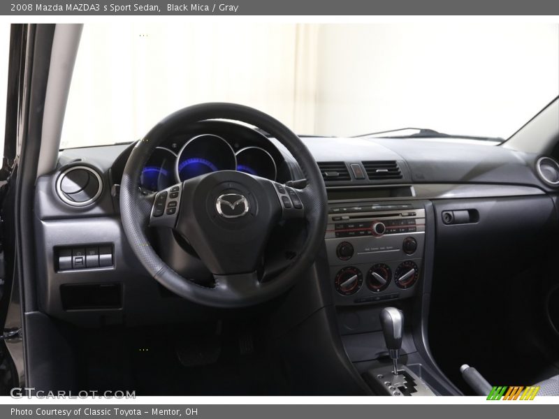 Black Mica / Gray 2008 Mazda MAZDA3 s Sport Sedan