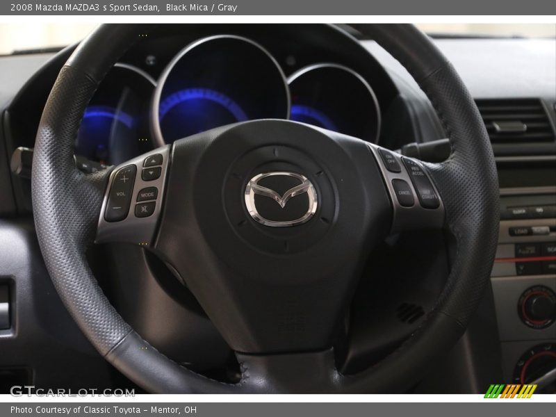 Black Mica / Gray 2008 Mazda MAZDA3 s Sport Sedan