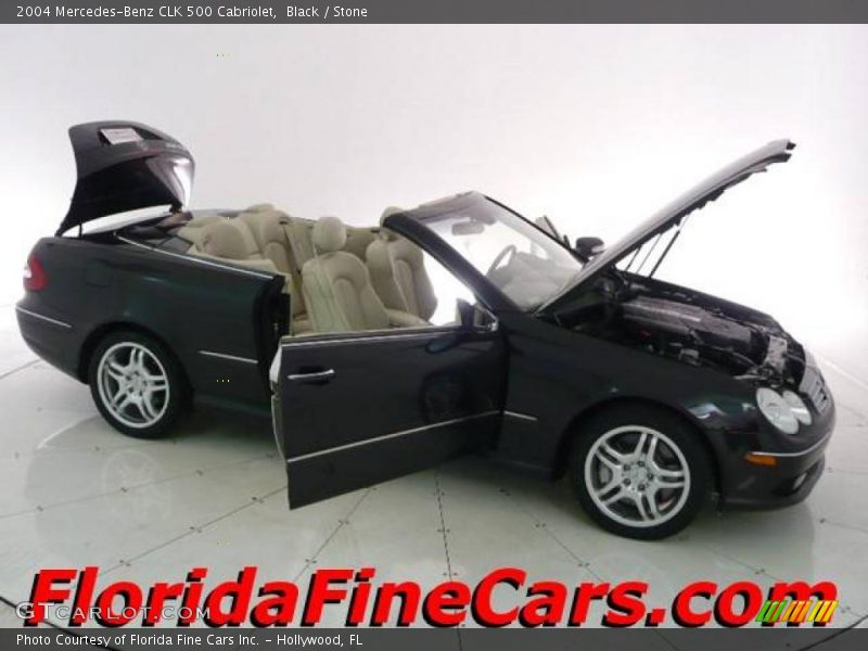 Black / Stone 2004 Mercedes-Benz CLK 500 Cabriolet