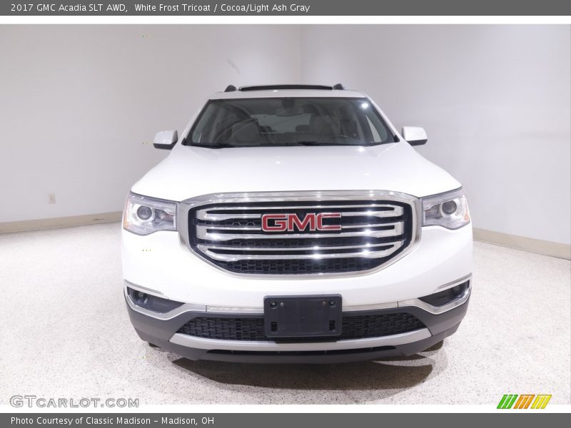 White Frost Tricoat / Cocoa/Light Ash Gray 2017 GMC Acadia SLT AWD
