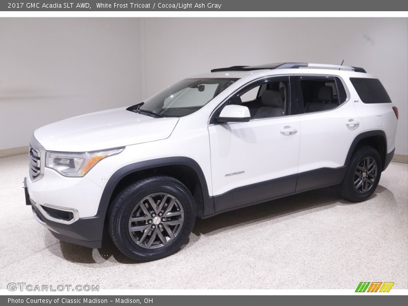 White Frost Tricoat / Cocoa/Light Ash Gray 2017 GMC Acadia SLT AWD