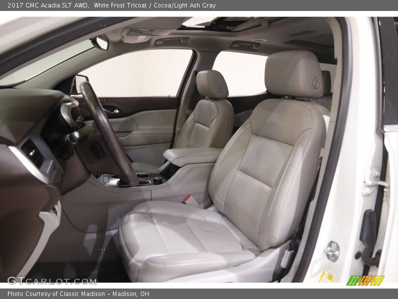White Frost Tricoat / Cocoa/Light Ash Gray 2017 GMC Acadia SLT AWD