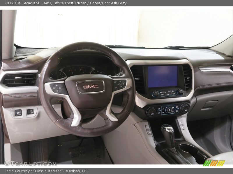White Frost Tricoat / Cocoa/Light Ash Gray 2017 GMC Acadia SLT AWD